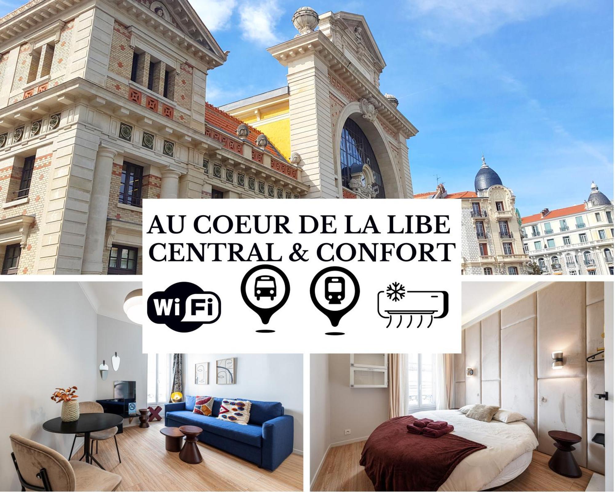 Au Coeur De La Libe - Ac - Central - Pres Tram Et Supermarches - Lit Xxl Nice Exterior foto